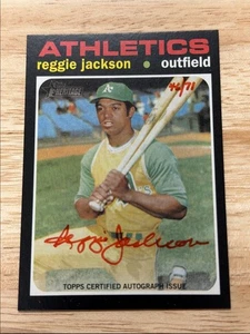 2020 Topps Heritage Real One Autographs Red Reggie Jackson Auto 46/71 Oakland - Picture 1 of 2