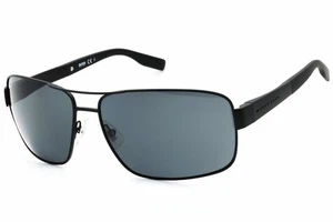 HUGO BOSS 0521/S 0003 AH Sunglasses Matte Black Frame Gray Polarized Lens 64mm - Picture 1 of 4
