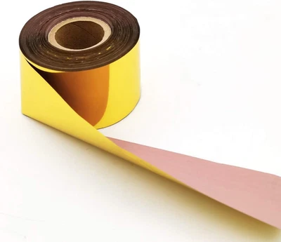 Rollos de lámina caliente dorada película de transferencia de calor papel dorado anodizado estampado en caliente P Foto 1 de 4