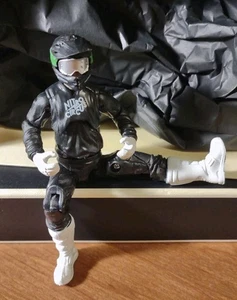 Nitro Circus Travis Pastrana Black Helmet Riding Action Figure Motocross #199 - Picture 1 of 8