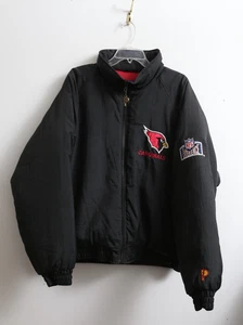Usado en Excelente Condición Para Hombre XL Pro Layer Arizona Cardinals Experience Negro Cremallera Completa Puffer - Imagen 1 de 12