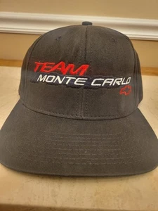 Cappello Berretto Vintage Team Monte Carlo Chevrolet Regolabile Nero Snapback Nuovo con etichette USA - Foto 1 di 8