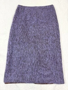 French Connection Womens Pencil Skirt Purple Tweed Midi Lined Back Zip Wool Sz 8 - Picture 1 of 7
