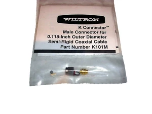 Wiltron (Anritsu) K101M - K MALE Connector FOR SEMI RIDGE COAX  DC to 40 GHz New - Picture 1 of 2