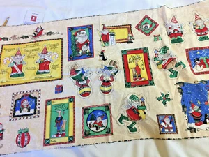 Kringle Crunch Bunch Tag and Ornament  Santa Elf Fairy Christmas Fabric Panel - Picture 1 of 4