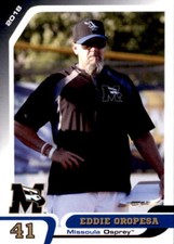 2018 Missoula Osprey Grandstand #22 Eddie Oropesa Bullpen Coach NM Baseball Card