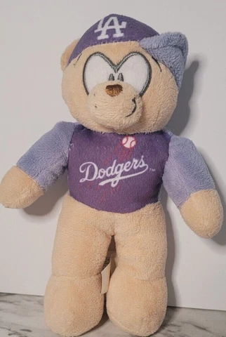 MLB Los Angeles Dodgers Bear Cream and Blue Cover
