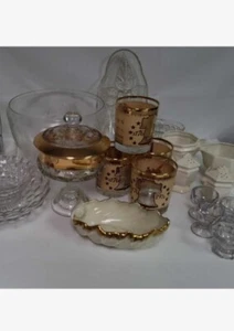 Lenox USA China 9" Ivory Acanthus Gold Trim Leaf Shell Bowl Candy Dish Vintage - Picture 1 of 1
