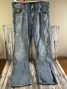 Silver Jeans ZAC 925 Series Mens Tag 32x34 (34x32) Distressed Thick Stitch - Picture 1 of 13