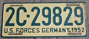 US Forces in Germany 1953 License Plate # 3C-21795 - Picture 1 of 1