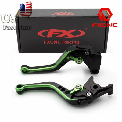 Palancas de embrague de freno CNC Racing verde mezcladas cortas para Kawasaki Z1000 2007-2016 Foto 1 de 4