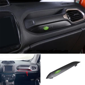 Matte Black Dashboard Co-Pilot Handle Storage Box Trim For Jeep Renegade 15-2021 - Picture 1 of 11