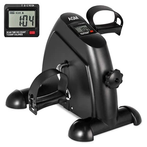 Mini Pedal Exerciser Cycle Bike Leg Arm Desk LCD Display Fitness Home Exercise - Picture 1 of 11