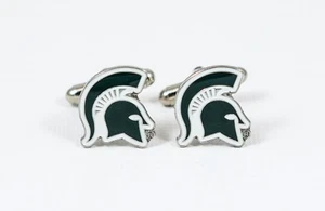 Michigan State University Cufflinks MSU Spartans NCAA--Custom College - Picture 1 of 5