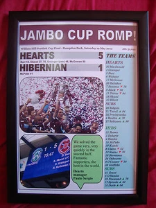Hearts 5 Hibernian 1 - 2012 Scottish Cup Finale - gerahmter Druck - Bild 1 von 2