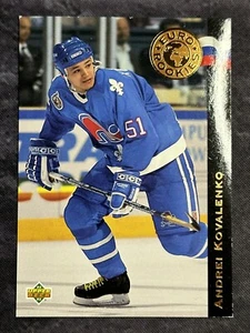1992-93 Upper Deck Euro Rookies ER14 Andrei Kovalenko Quebec Nordiques - Picture 1 of 2