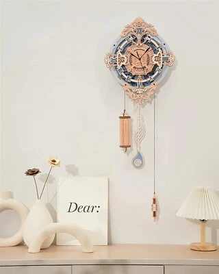 ROKR 3D Wooden Puzzle Wall Clock Model Kit DIY Craft Gift Wall Clock for Adults - Image 1 of 4