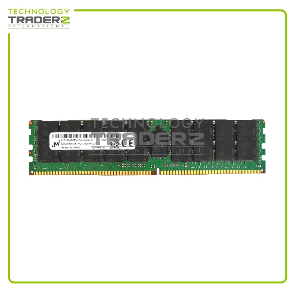MTA72ASS16G72LZ-3G2 Micron 128 Go PC4-25600 DDR4-3200 MHz ECC Quad Rang Mémoire - Photo 1/1