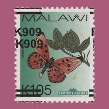 Malawi 2022 (Variety) K105 Acraea Acrita with double incorrect surcharge
