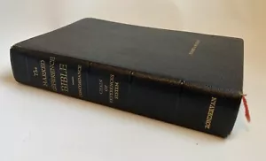 1964 Zondervan Marked Reference Bible Chain Reference King James Black Leather - Foto 1 di 16