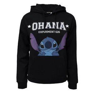 Felpa Disney Lilo e Stitch donna ragazza in cotone stampata con cappuccio 6956 - Picture 1 of 6