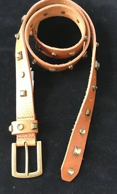 Cinturón de latón con estrás de cristal marrón J CREW nuevo cintura de 30-35 pulgadas Foto 1 de 4