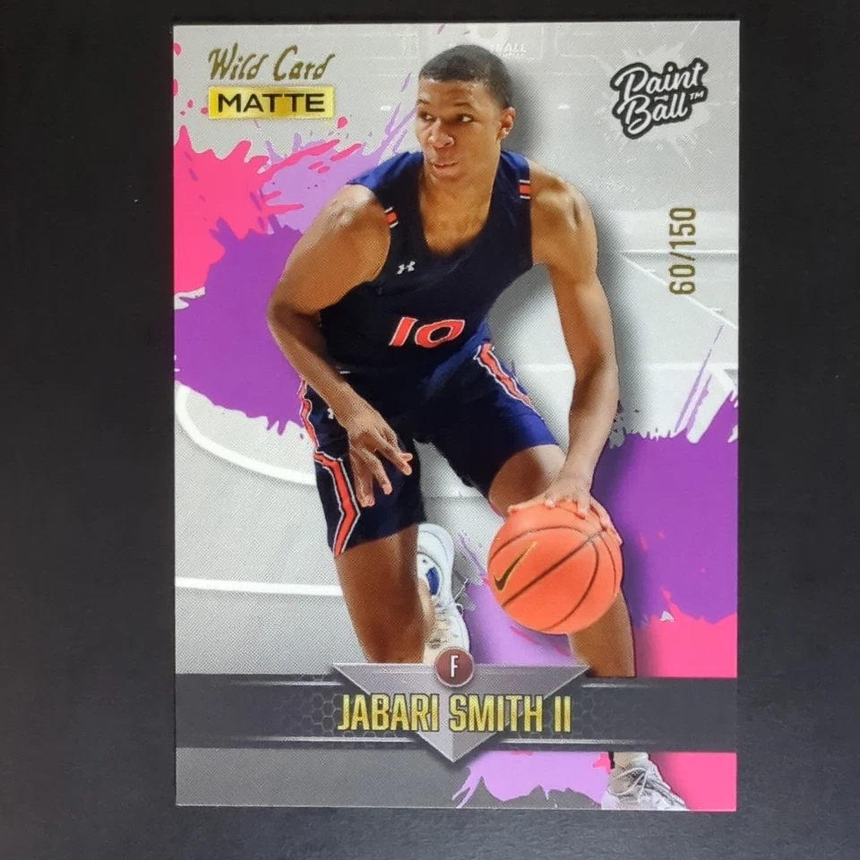 Jabari Smith II 2022 Wild Card Matte Paint Ball #PB-8 White/Purple 60/150 Rocket - Image 1 of 4