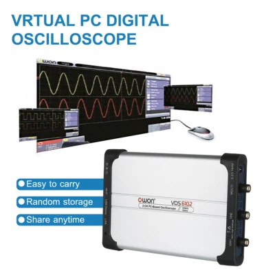 VDS6102 Dual-Channel 100MHZ PC Digital Oscilloscope 1GSa/s Real-Time Sample Rate - Image 1 of 4