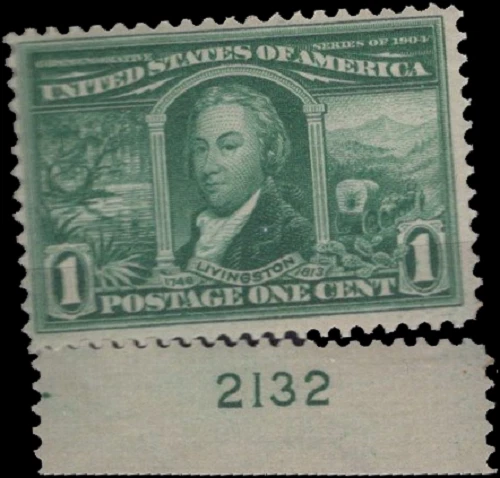 SAVOYSTAMPS USA Scott # 323 1904 MNH F/VF 1c Green Livingston CV-$ 60 - Image 1 of 1