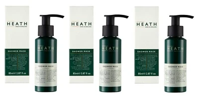 3 x HEATH Shower Mask for Men. Fast Action Face Mask With Glycolic Acid (3x85ml) - Image 1 of 4