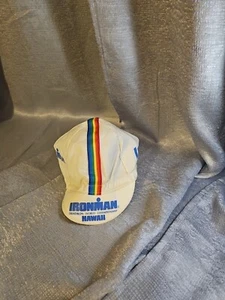 RARE VTG RAINBOW IRONMAN Triathlon Hawaii Vintage 1980s Sportco Honolulu Hat - Picture 1 of 8