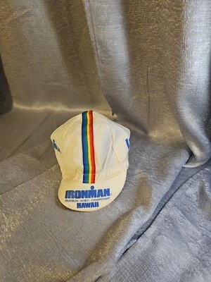 RARO DE COLECCIÓN ARCO IRIS IRONMAN Triatlón Hawaii De Colección Años 80 Sportco Honolulu Sombrero Foto 1 de 4