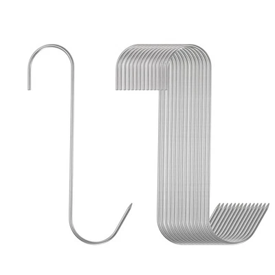 14pcs 7" Meat Hooks 304 Stainless Steel Butcher Hook S-Shaped Hook for Hanging - Image 1 of 4