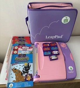 LeapFrog Leap Pad Learning System Pink With Storage Bag, 7 cartridges & 8 Books - Picture 1 of 11