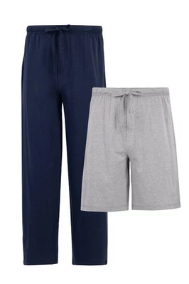 Paquete de pantalones cortos y pantalones para dormir Fruit of the Loom para hombre, paquete de 2, talla S Foto 1 de 4