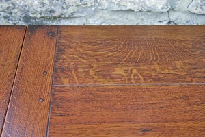 Awesome Rustic 8.7ft Solid Oak French Plank Top Shaker Harvest Farmhouse Table - Picture 1 of 24