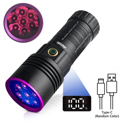 MARKENLOS 7-Core 365nm UV Lampe LED Taschenlampe Scorpion Bernstein Schwarzlicht 140W DHL