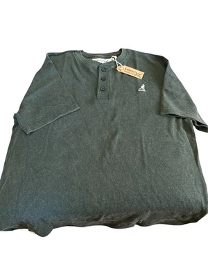 Camisa Kangol manga curta com nervuras nova com etiquetas tamanho grande - Imagem 1 de 2