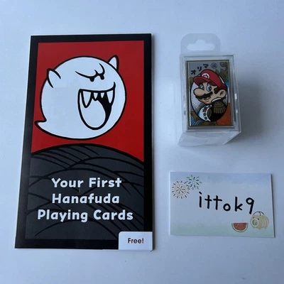 Hanafuda Playing Cards Nintendo Mario Red Japan Limited Edition Unused - Image 1 of 4