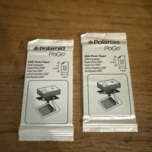 Polaroid Pogo Zink Thermal Instant Mobile Printer Paper 2 Packs Of 10 3” X 2” - Photo 1/2