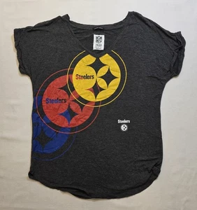 NFL Pittsburgh Steelers Women's Short Sleeve V Neck Soft T-Shirt. Size L - Picture 1 of 8