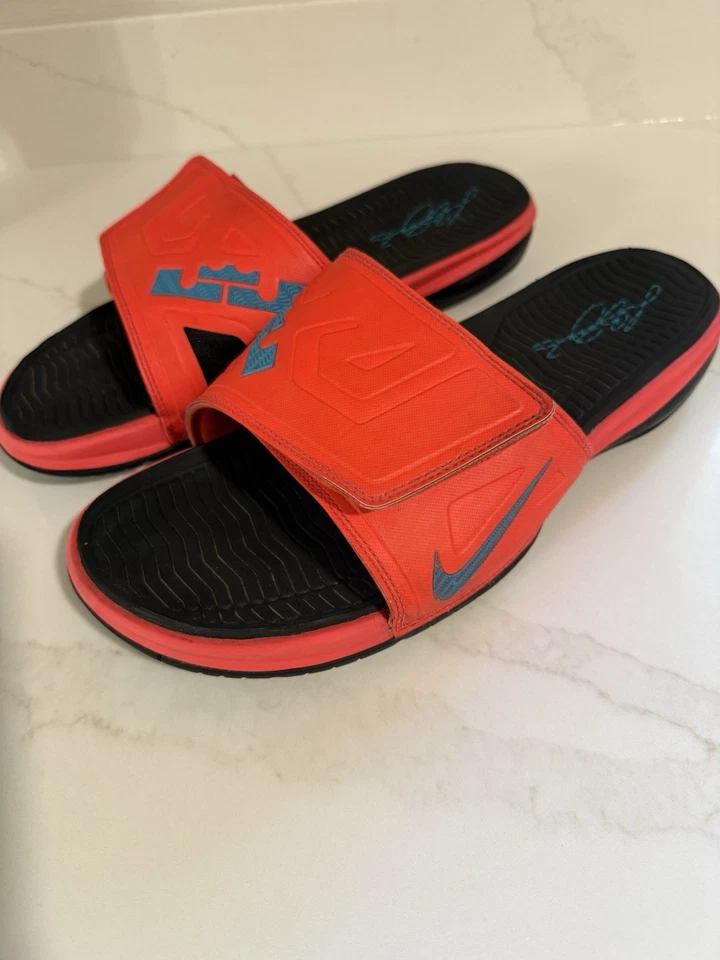 2014 NIKE AIR MAX LEBRON 3 ELITE ЛАЗЕРА МАЛИНОВЫЙ СЛАЙДЫ РАЗМЕР 13 - Изображение 1 из 4