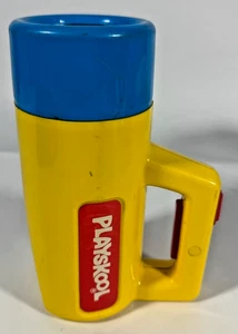 Vintage Playskool Yellow Flashlight 1980’s Red + Green Lenses Tested Working - Picture 1 of 10