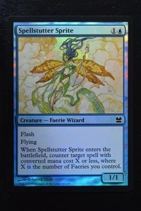 Magic The Gathering MTG SPELLSTUTTER SPRITE FOIL Modern Masters LP Played - Imagen 1 de 2