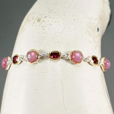 Jewellery  Ruby Bracelet 925 Sterling Silver 6.5"/BR13778 - Image 1 of 4