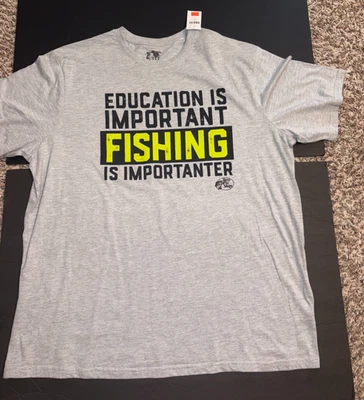 Camiseta Bass Pro Shops Para Hombre Talla 2XL Gris Gráfico Camiseta Manga Corta Pesca NUEVA Foto 1 de 4