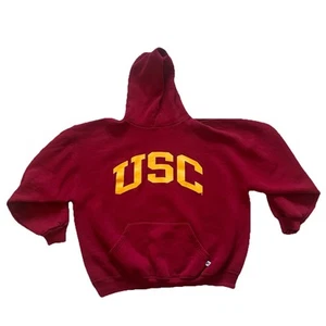Vintage Y2K Russell Athletic USC Trojans Pullover Hoodie Spell Out Herren XXL - Bild 1 von 6