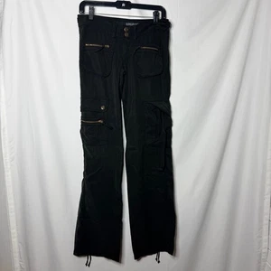 NEW with tags Vintage Y2K GUESS Black Low Rise Cargo Pants Size 24 - Picture 1 of 8