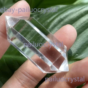23G Natural Clear Crystal Obelisk Quartz Crystal Double Point Wand Reiki 48MM - Picture 1 of 7