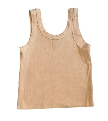 Pixie Lane Girls Ribbed Orange Cropped Tank Top Size 11-12 - Image 1 of 3